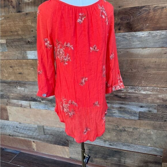 Embroidered Blouse ~ boho floral ~ Anthropologie fig & flower sz m - Picture 4 of 7